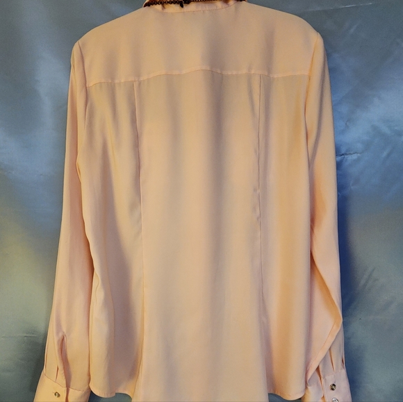 EUC WHBM long sleeve blouse light pink Size 6 💕 - Picture 12 of 13